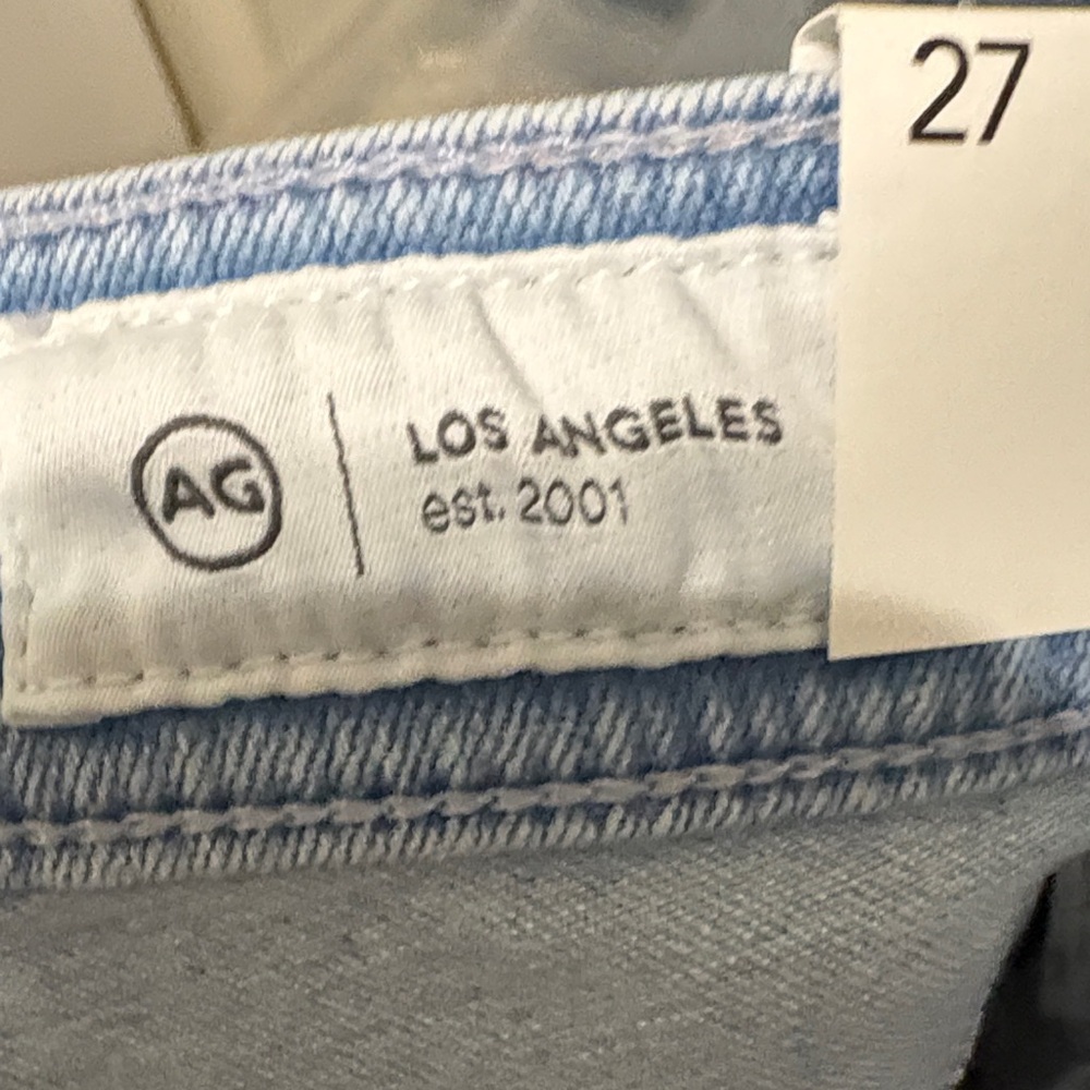 AG Adriano Goldschmied Light Blue Straight Leg Jeans - Picture 4 of 4